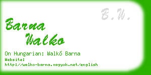 barna walko business card
